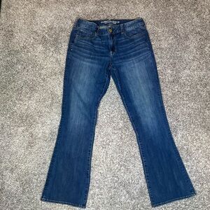 American Eagle Outfitters Women's Dark Blue Flare Jeans